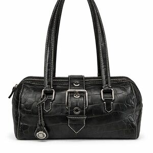 Dooney and Bourke Y2K Black Croc-Embossed Women's Handbag